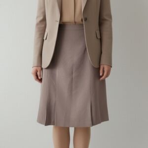 Talbots A-Line Knee-Length Skirt Pleated Workwear